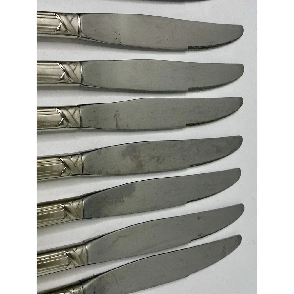 Oneida Ledges Set of 6 Dinner Knives USA Stainless Flatware